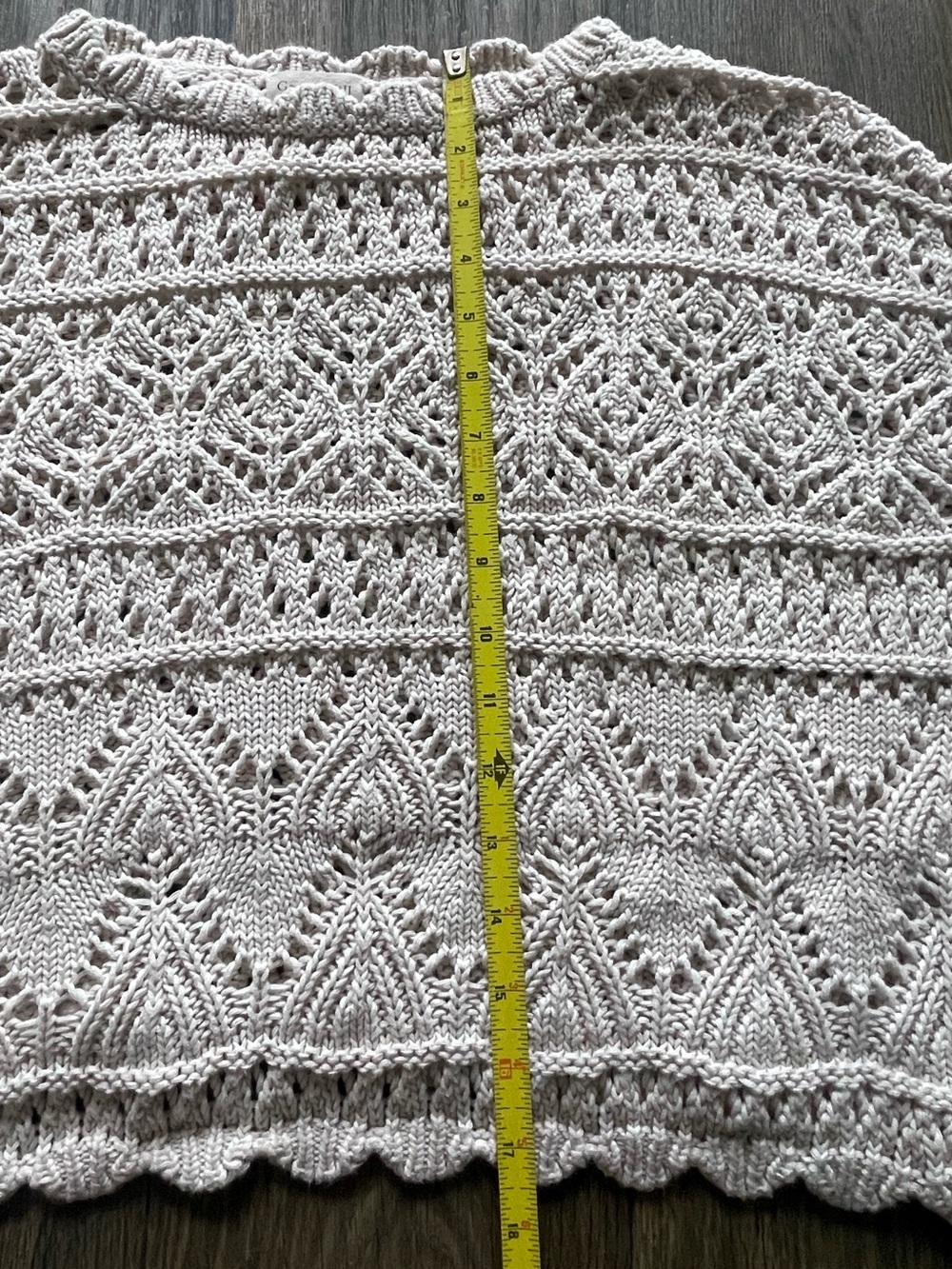 Garnet Hill 100% Organic Cotton Crochet Knit - Picture 12 of 16
